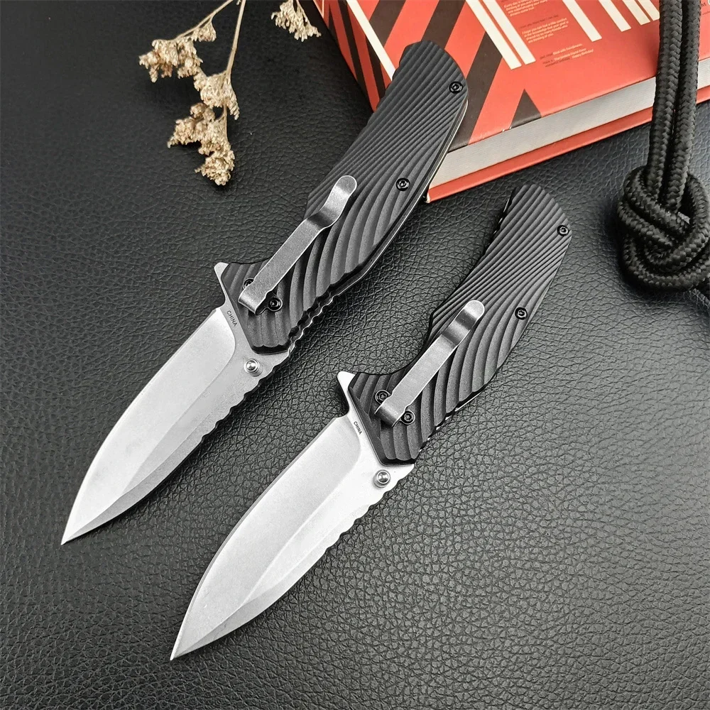 KS 1326 Huddle Tactical Folding Knife 8Cr13Mov Blade Nylon Fiber Handle Assisted Flip Knife Men\'s Camping Hunting Outdoor Knife