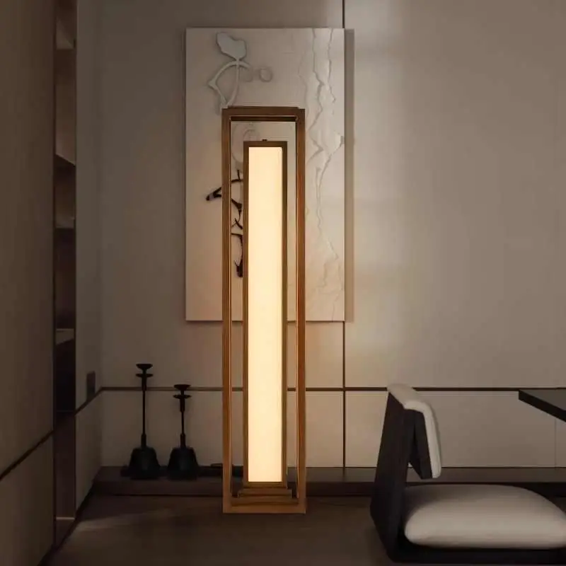 

Новый торшер для гостиной в китайском стиле, ваби-**** в японском стиле, дизайнер из массива дерева, высококачественная атмосферная лампа для спальни