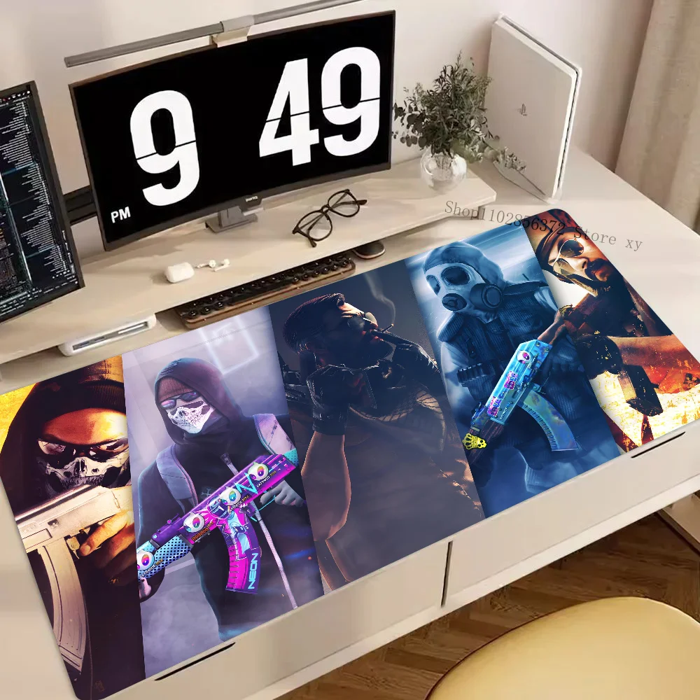 Tapis de souris antidérapant avec personnages STEAM FPS CSGO, 1 pièce, adapté aux ordinateurs de bureau, ordinateurs portables, jeux électroniques, tapis de bureau, clavier XXL