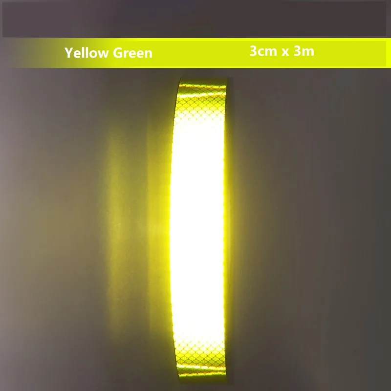 3 ซม.x 3 M เกรดเพชรรถสติกเกอร์สะท้อนแสง,DIY คําเตือน Anti-collision ป้ายรถสติกเกอร์, ตกแต่งร่างกาย Ccratch สติกเกอร์