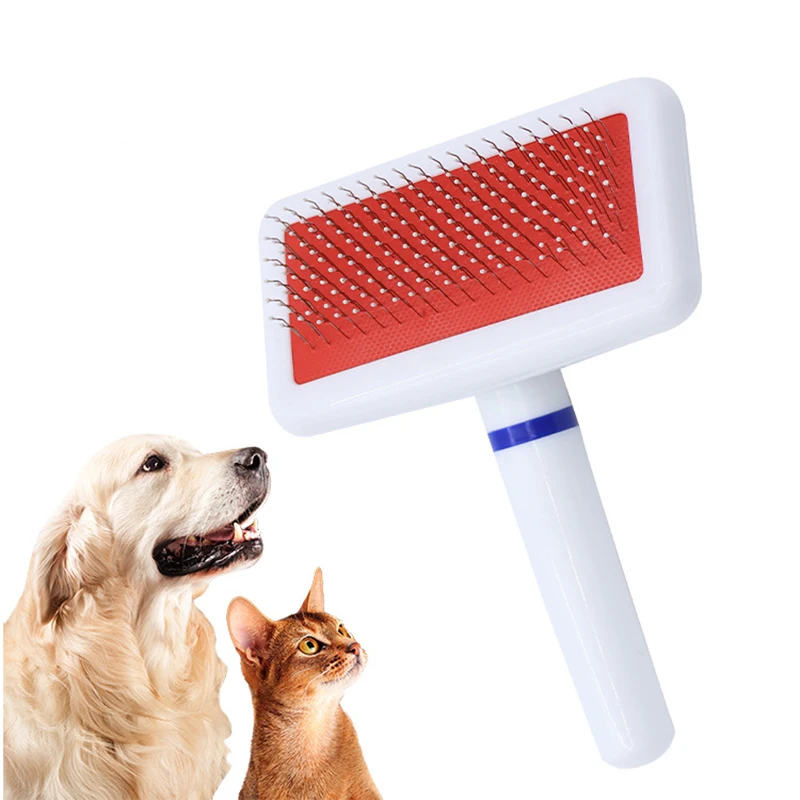 New dog brush stainless steel dog comb massage dog comb brush pet hair removal cleaning tool cat comb brush cat