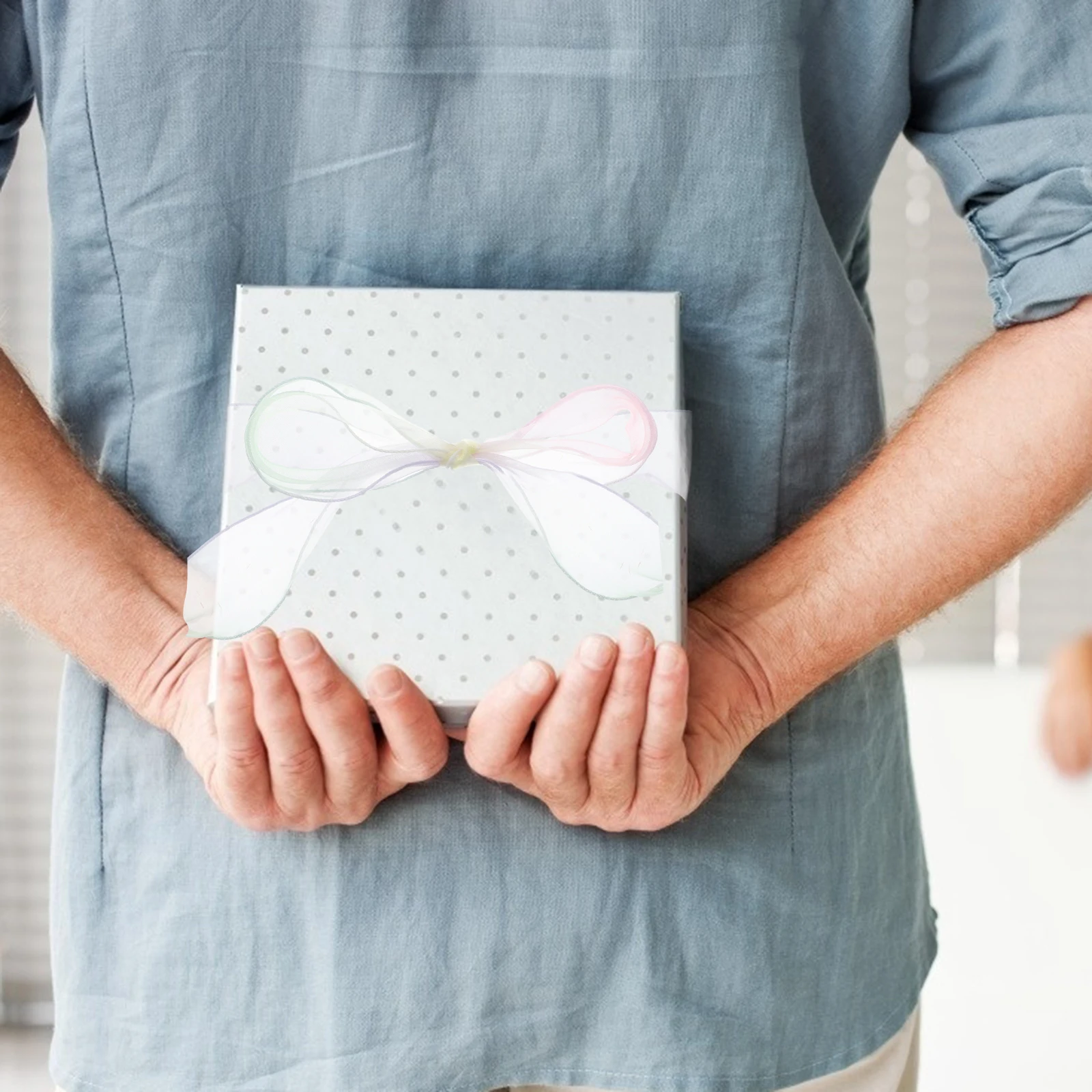 

10pcs Rainbow Tulle Ribbon Decorative Hairband Gift Wrapping Sewing Craft Party Supplies Durable Fray Resistant for Dresses