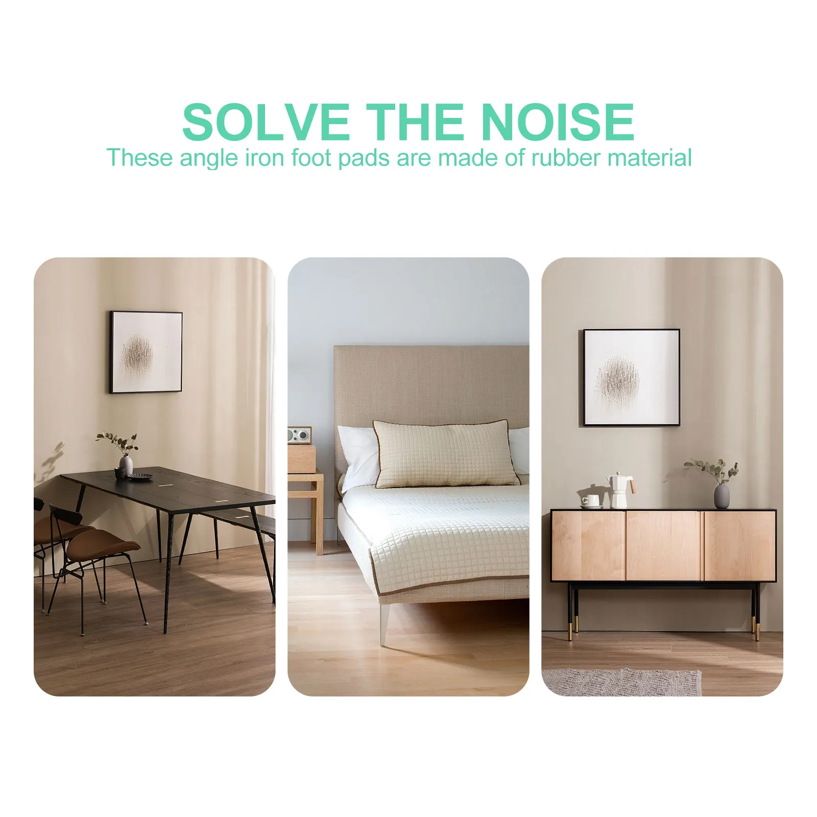 

10pcs Rubber Angle Iron Foot Pads Black L-Shape Furniture Leg Caps Floor Protector Corner Bracket Covers For Home Office