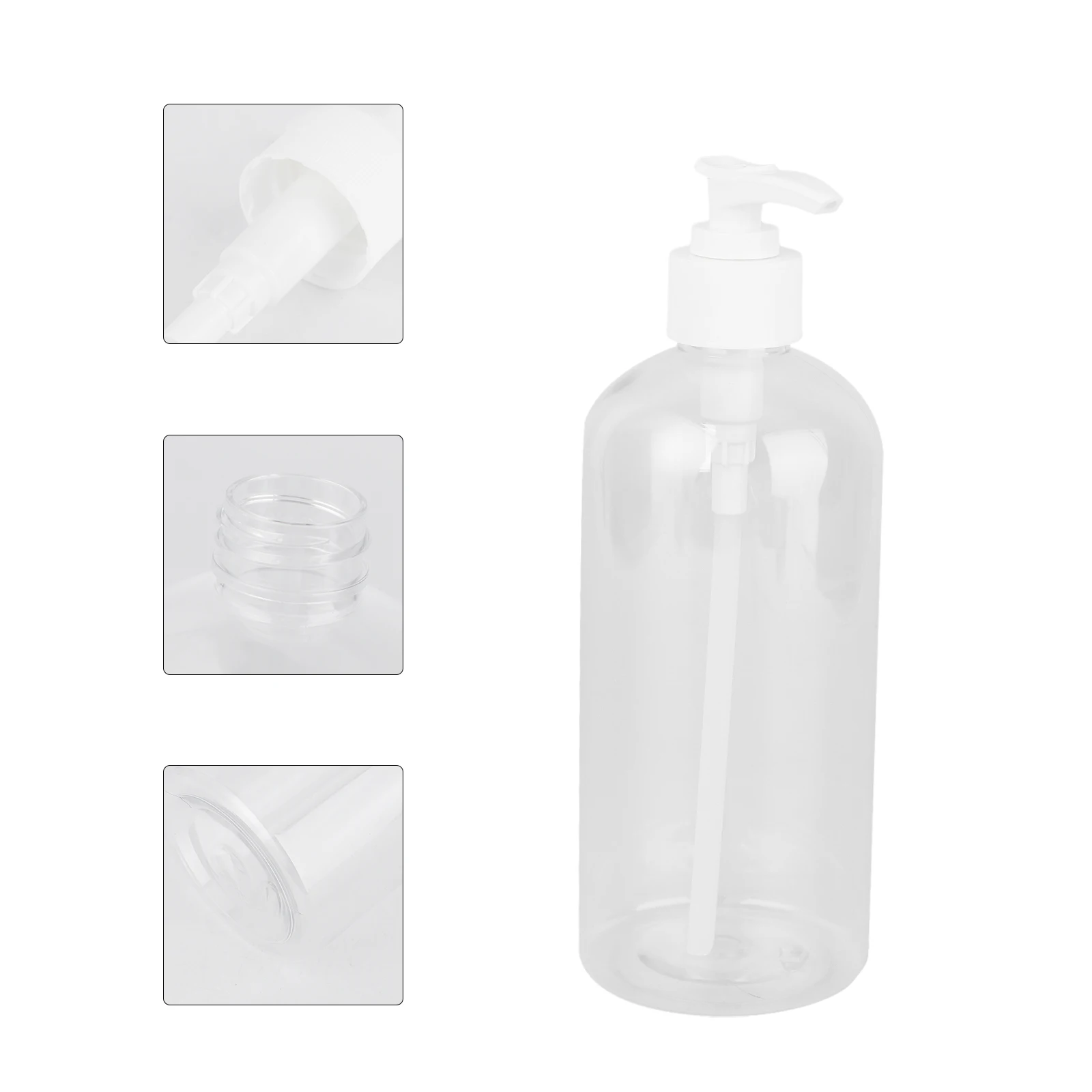 

4pcs 500Ml Empty Pump Bottle Travel Lotion Shampoo Dispenser Liquid Soap Container Lightweight Portable Pet Bottle Long