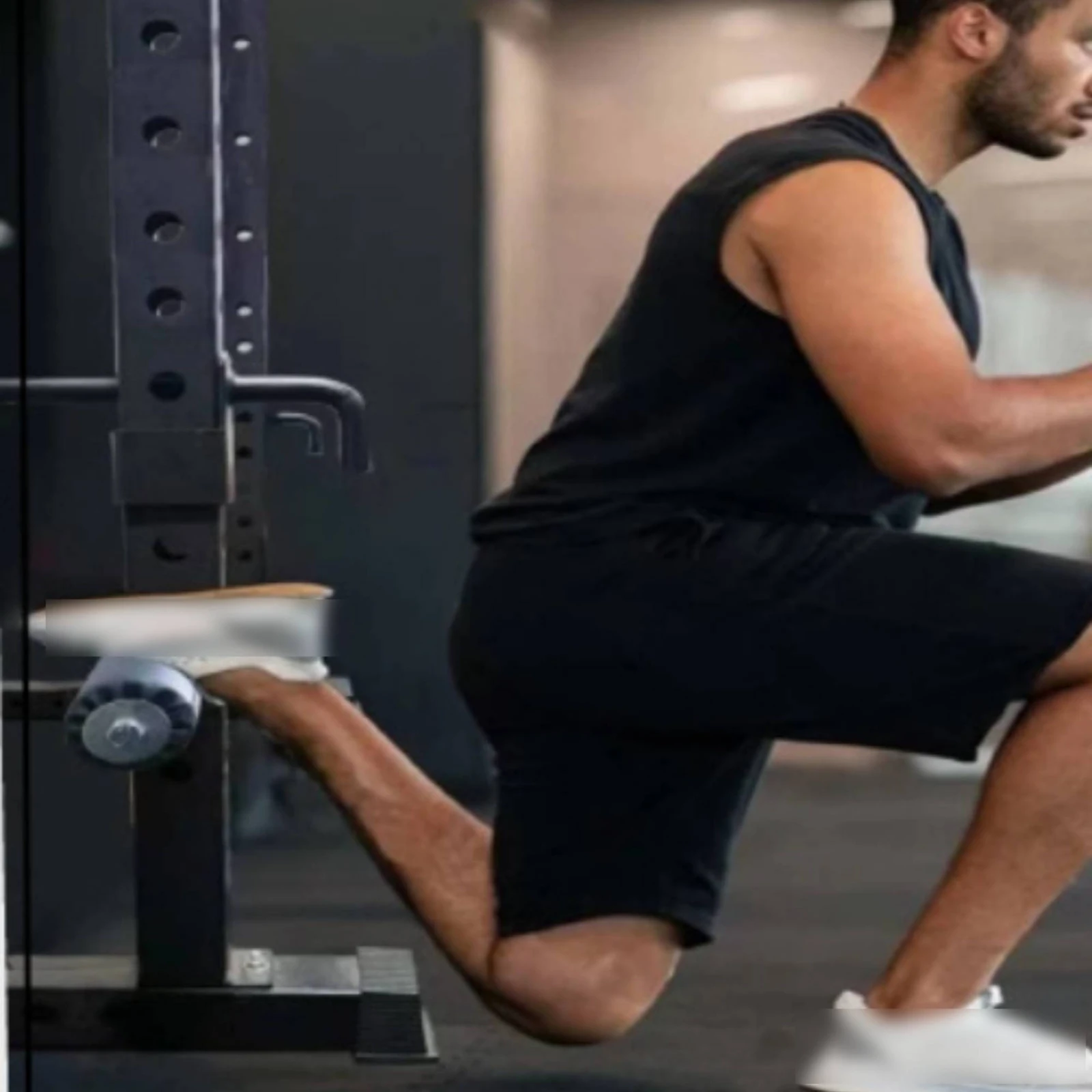 Split Squat Attachment Sturdy Single Leg Squat Roller Gym Accessory Space-Saving Exercise Equipment Easy to Clean