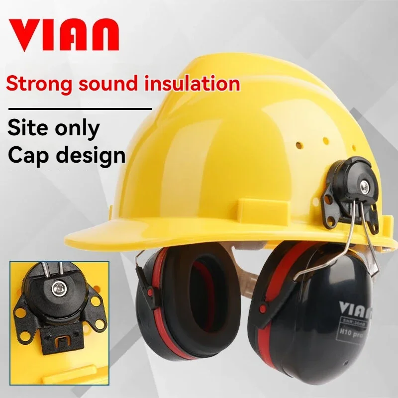 H10 Pro Industrial Grade Noise Cancelling Earmuffs , Hearing Protection/Snr 30Db/Ce Certified for Mining Drilling