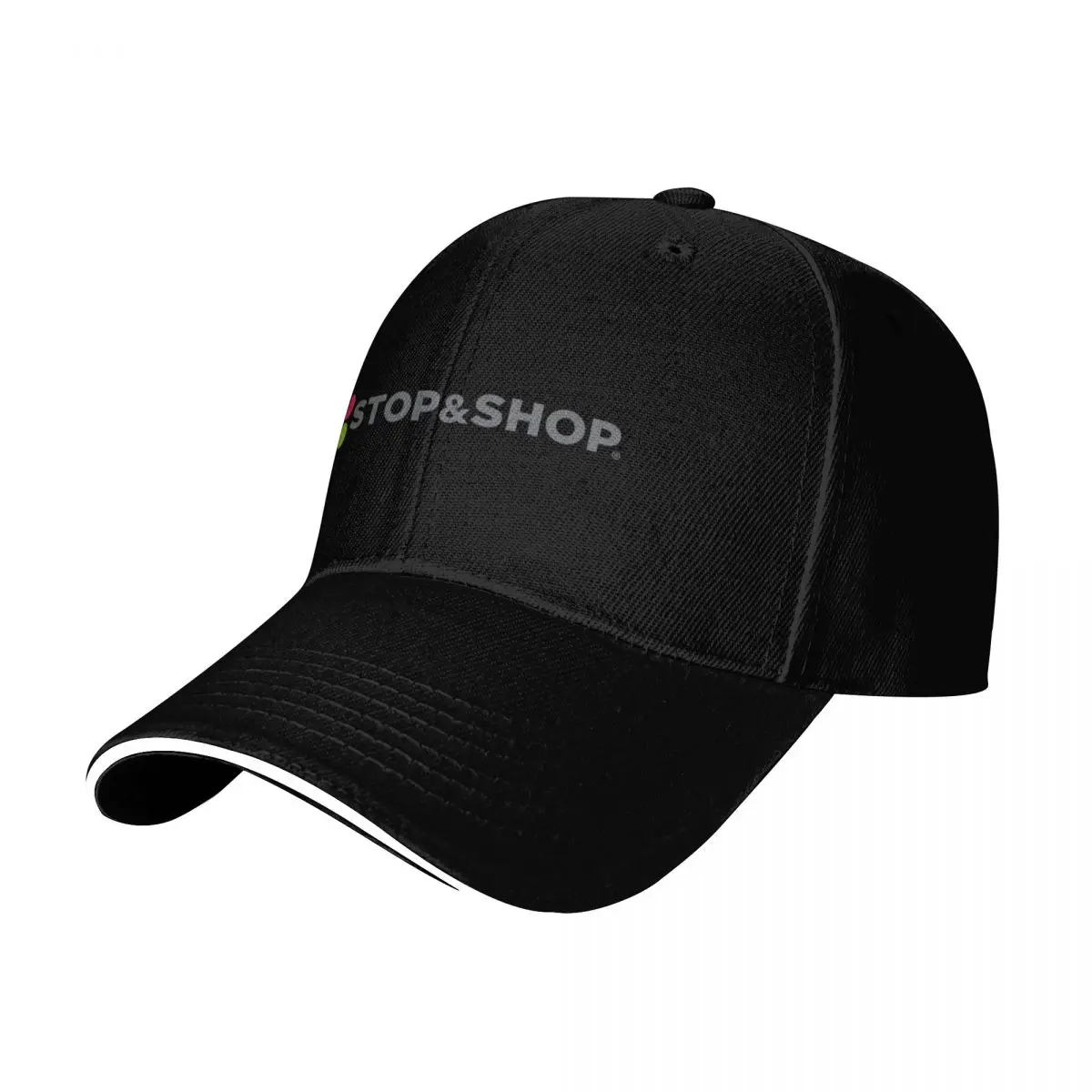 Stop & Shop Logo Baseball Cap Quick Dry Performance Cotton Twill Breathable Contrast Two Tone Brim