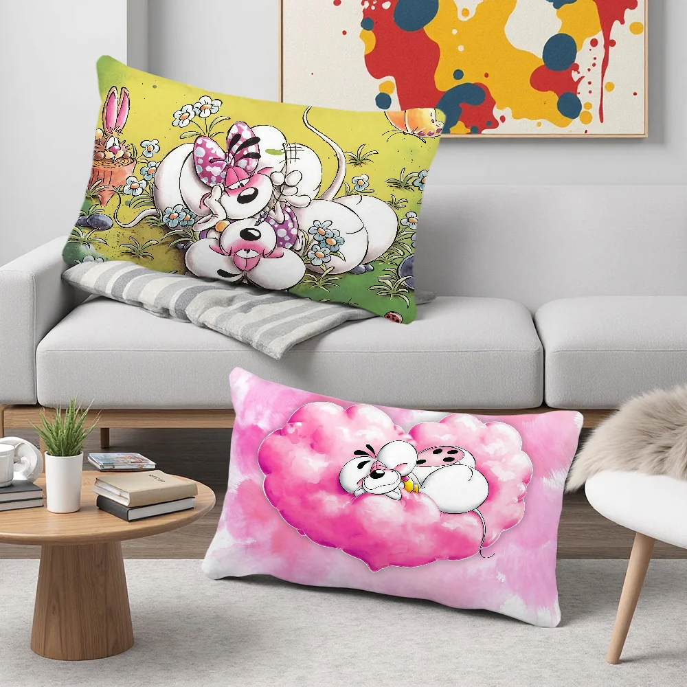 Classic D-Did-dlS Cartoon cute M-Mouse cushion cover Rectangle Pillow Case Printing Bedside Sofa Room Home Decoration Pillowcase