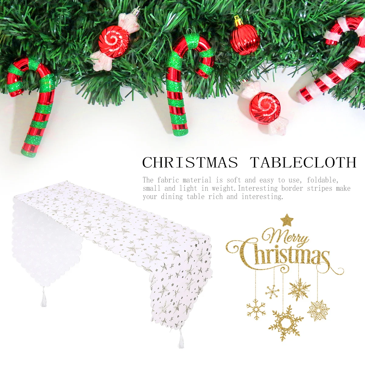 

1Pcs Table Flag Gold Foil Star Tablecloth Party Decoration Dining Room Kitchen Household Table Placemat Party Supplies