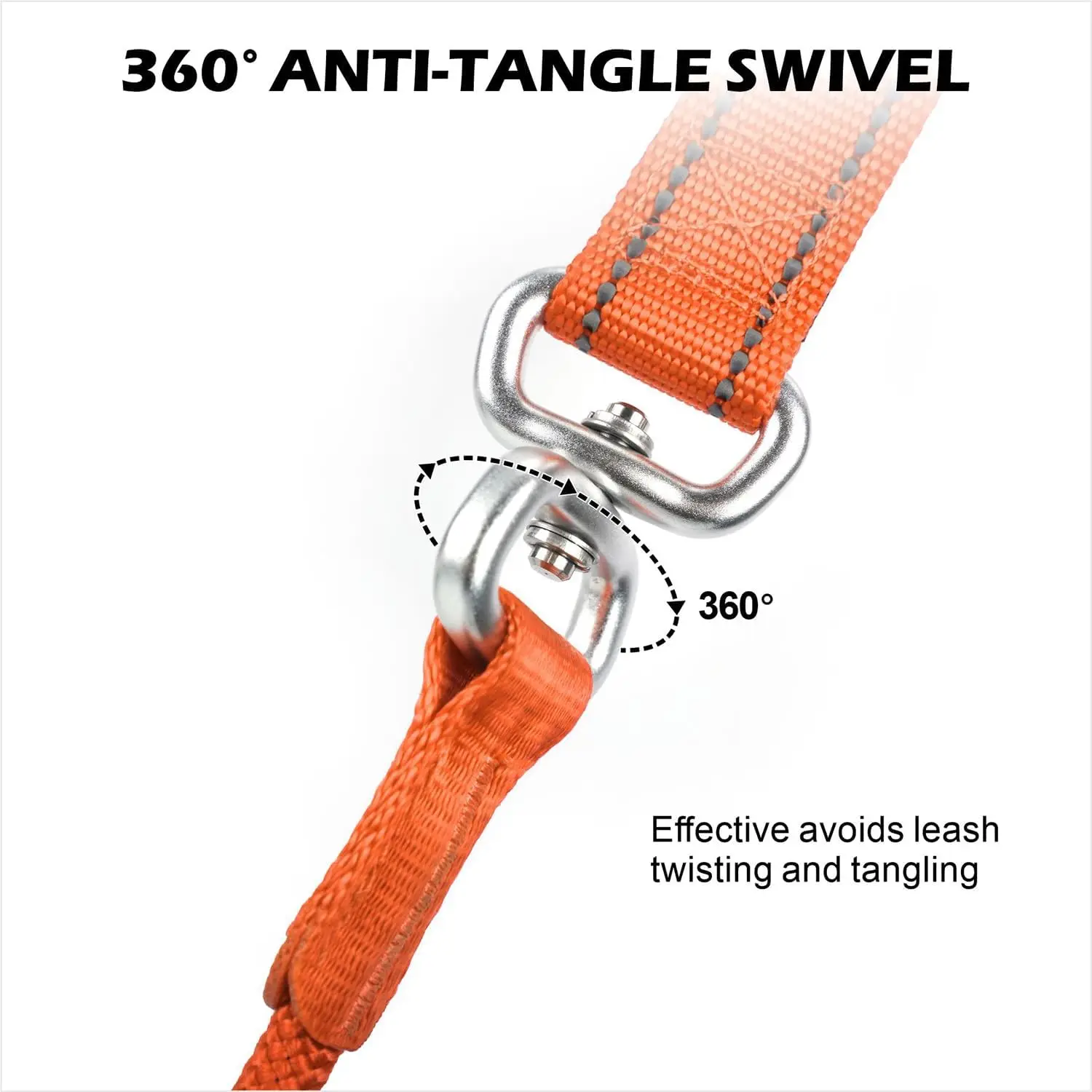Nylon Slip Lead Dog Slip Leash and Collar Dog Training Leash with Double Handle Heavy Duty Dog Lead No Pull Puppy Walking Leash