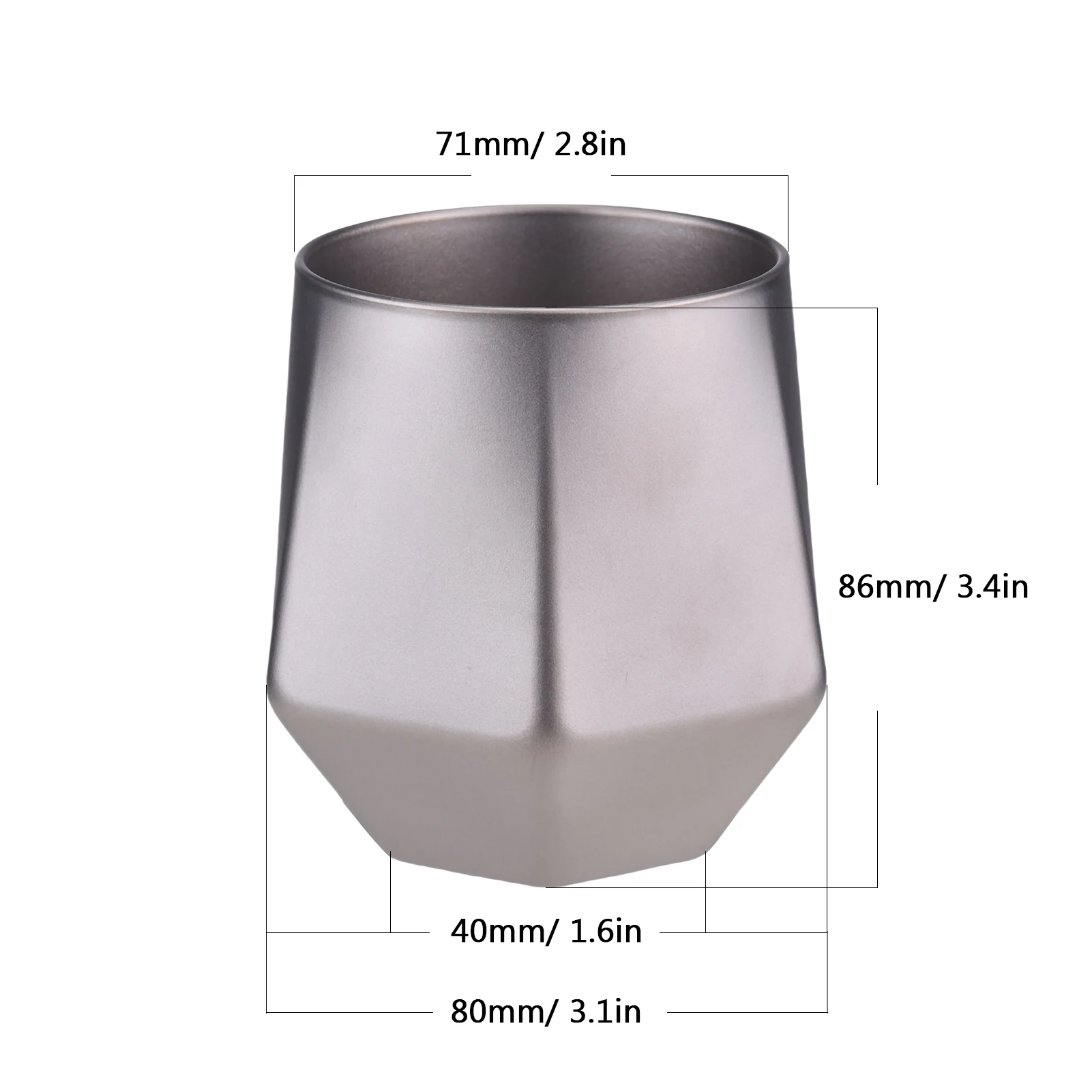 Taza térmica Ti doble pared para acampar y cubitos de hielo mejor - imagen 5