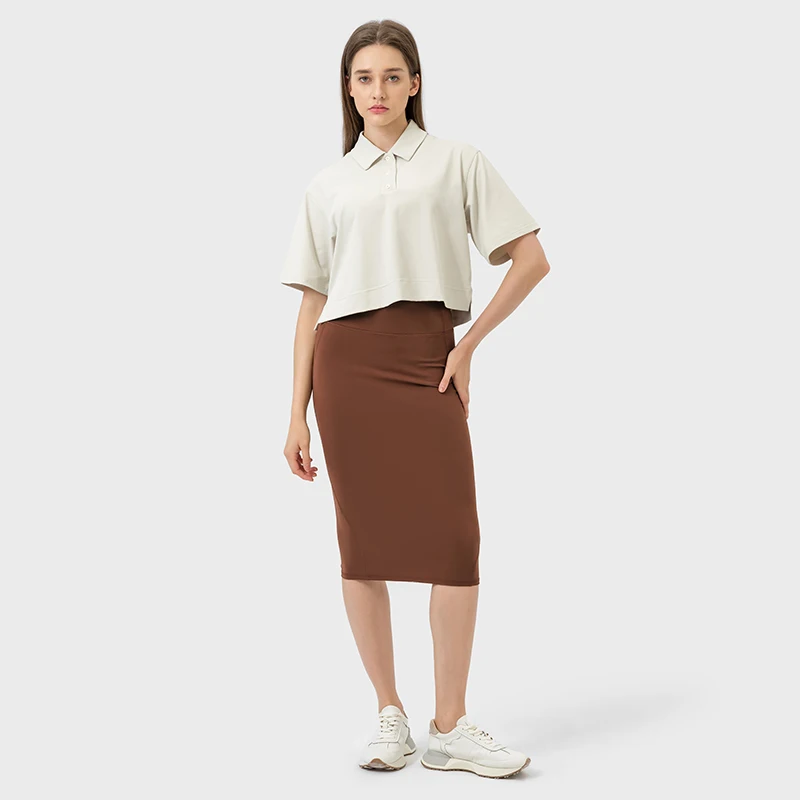 

2024 New Lemon Women Golf Wear Skirt Outdoor Sports Tennis Sexy Hip Skirt with Split Tail Casual Commuting Slim Sports Skirt