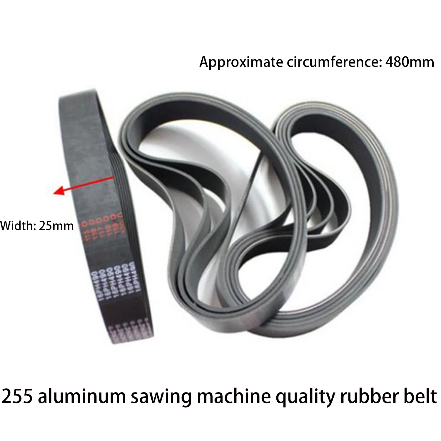 480mm Miter Saw Drive Belt Black Rubber Timing Belt Ozone Resistant For 255mm Electric Miter Saw Power Tool Accessories