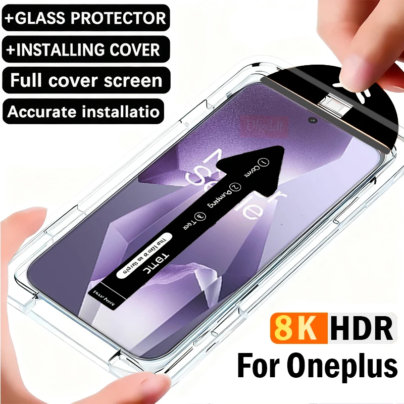 

8K Auto Installation Dust Free Tempered Glass for OnePlus Ace 5 Pro Racing Screen Protector Film for OnePlus Ace 6 Ace 5 Ultra