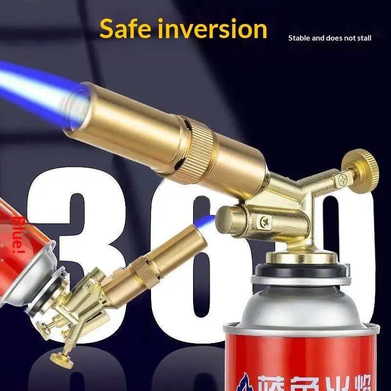 Auto Ignition Gas Torch Multifunctional Cooking Flame Burner for Welding Brazing Searing Steaks Camping BBQ Kitchen Use