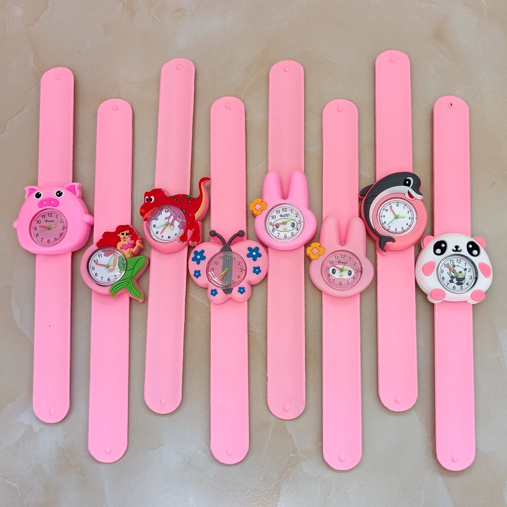 Lovely Baby Cartoon 3D Animals Boys Girls Kids Students Unicorn Birthday Party Christmas Gift Study Time Slap Watches Clock