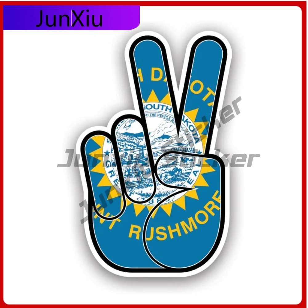 

South Dakota State Waterproof Weather Resistant Sport For Bumper Rear Windshield Laptop Easy To Remove Removable Accessories