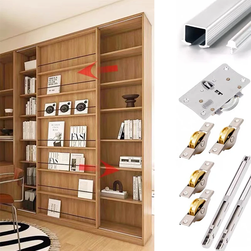 

Современный скрытый рельсовый механизм для одежды, стальной многоцелевой рельсовый механизм, кухонный шкаф для хранения, раздвижная фурнитура