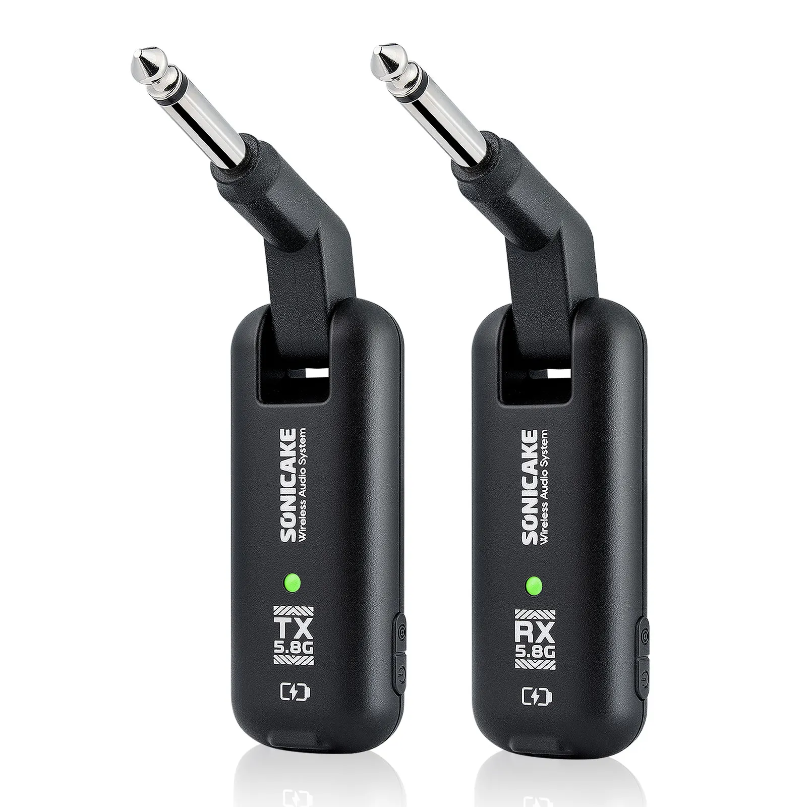 

SONICAKE 5.8GHz Wireless Guitar System Rechargeable Audio Transmitter Receiver 50m distance Guitar Accessories QWS-20