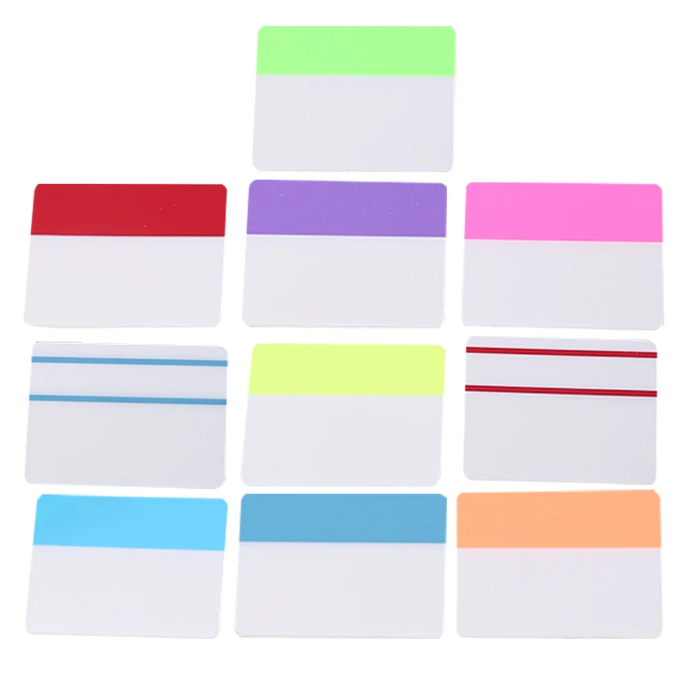 10 Books Fluorescent Indicator Labels Multi-Function Translucent Memo Pads Small Pocket Notepad Office School Use