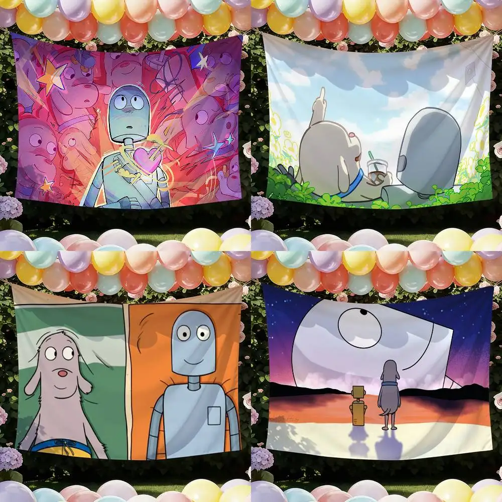 ANIME R-Robot D-Dreams Flags Wall Hanging Tapestry Outdoor Garage Room Decorative flag Background Blanket