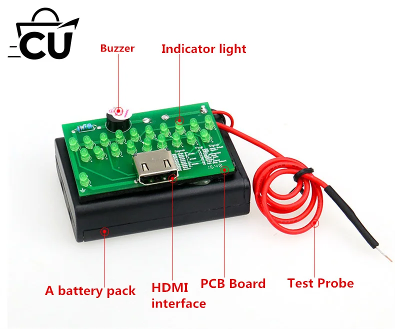 HDMI Cable Tester & Test Card for Wire Sequence Measurement, DIY Maintenance Tool