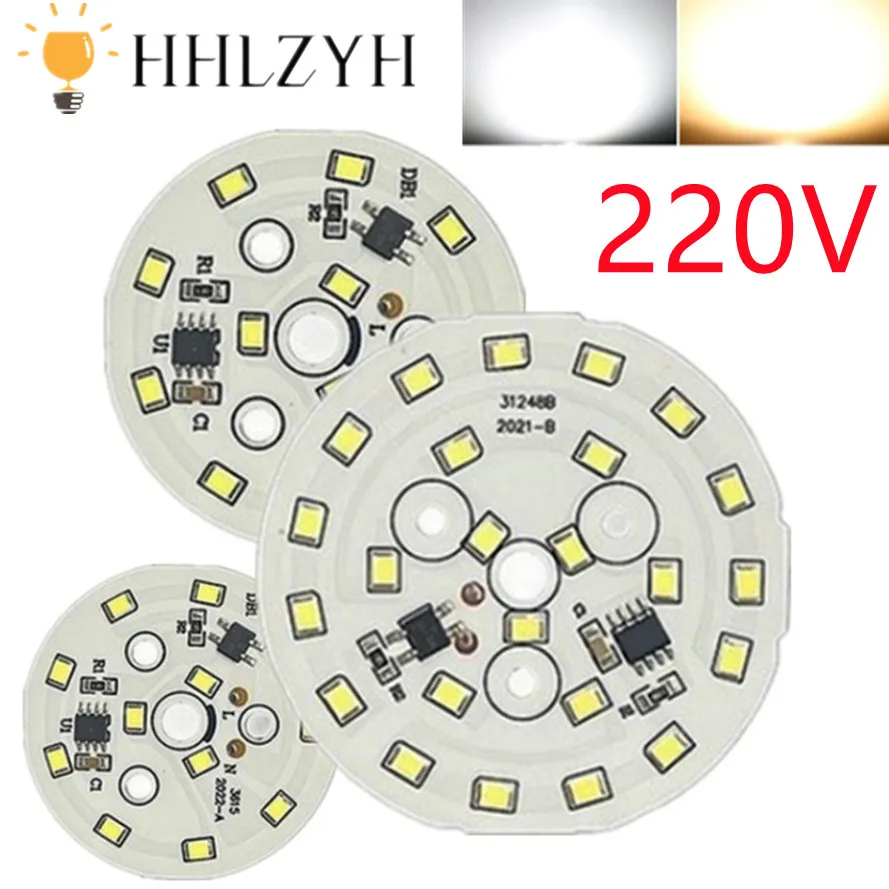 Chip LED untuk Downlight SMD 2835 3W 5W 7W 9W 12W 15W 18W manik lampu bulat AC 220V-240V Chip lampu Downlight Led lampu sorot