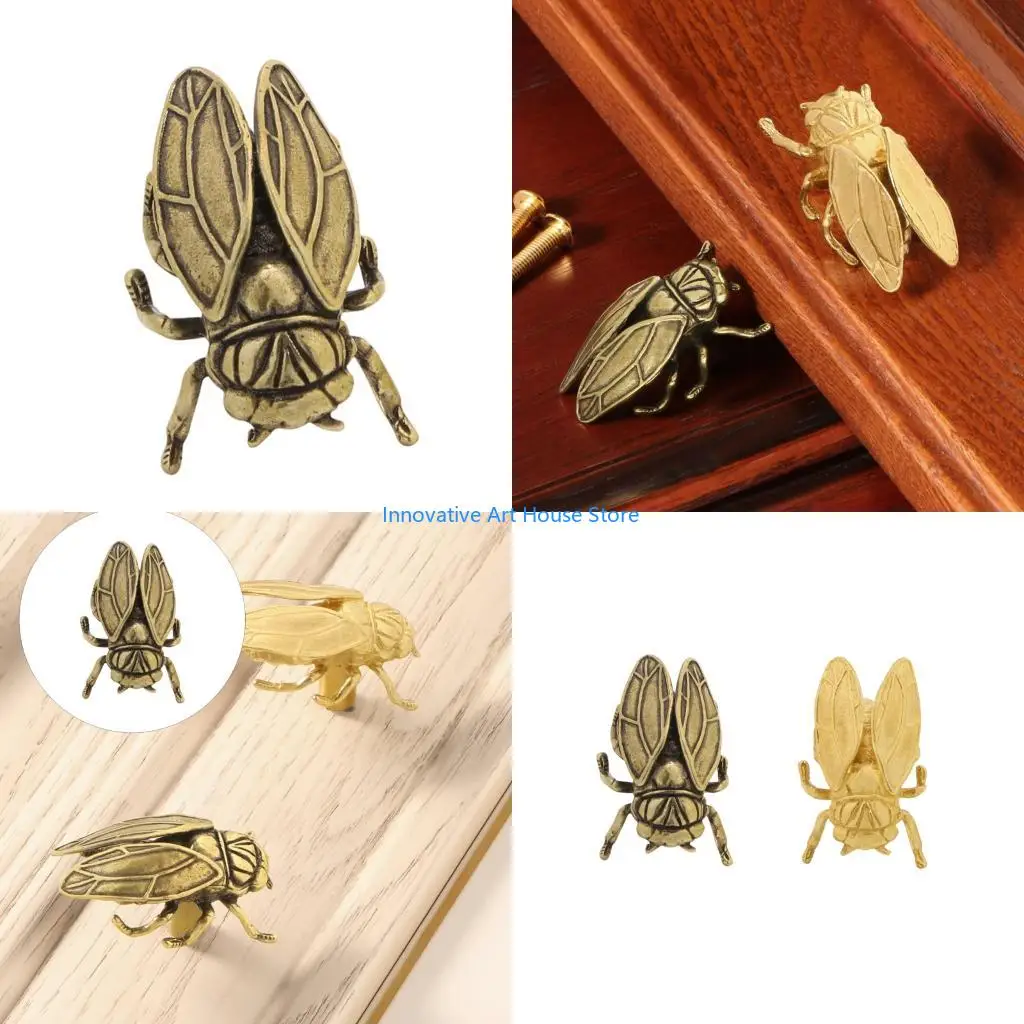 E1PC Cabinet Drawer Pull Insect Hardware for Wardrobes, Bedside Tables and Small Furniture with Mounting Screws Included