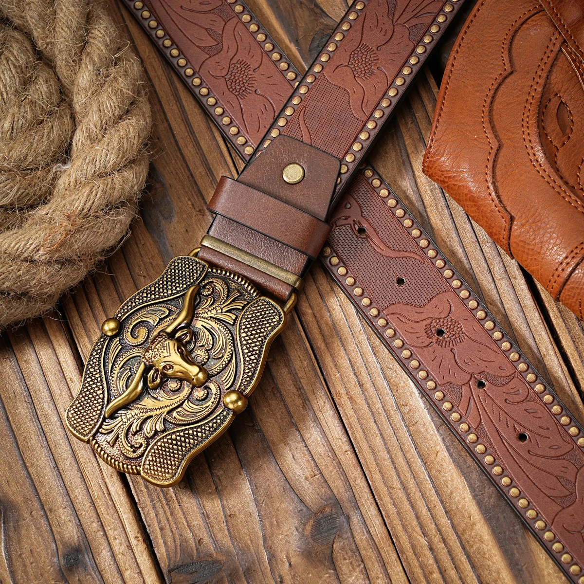 Vintage trifft Mode! Legierungsgürtel mit Schnalle aus PU-Leder, Geeignet für Männer und Frauen, für einen Personalisierten Western-Stil – Detail 6