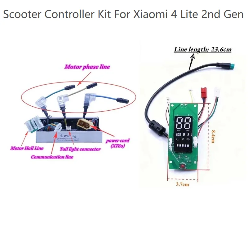 Electric Scooter Controller Kit,Self-Learning Motor, Dual Speed Unlock 25-55km/h For Tuning Xiaomi 4 Lite 2nd Gen GSIC Scooter