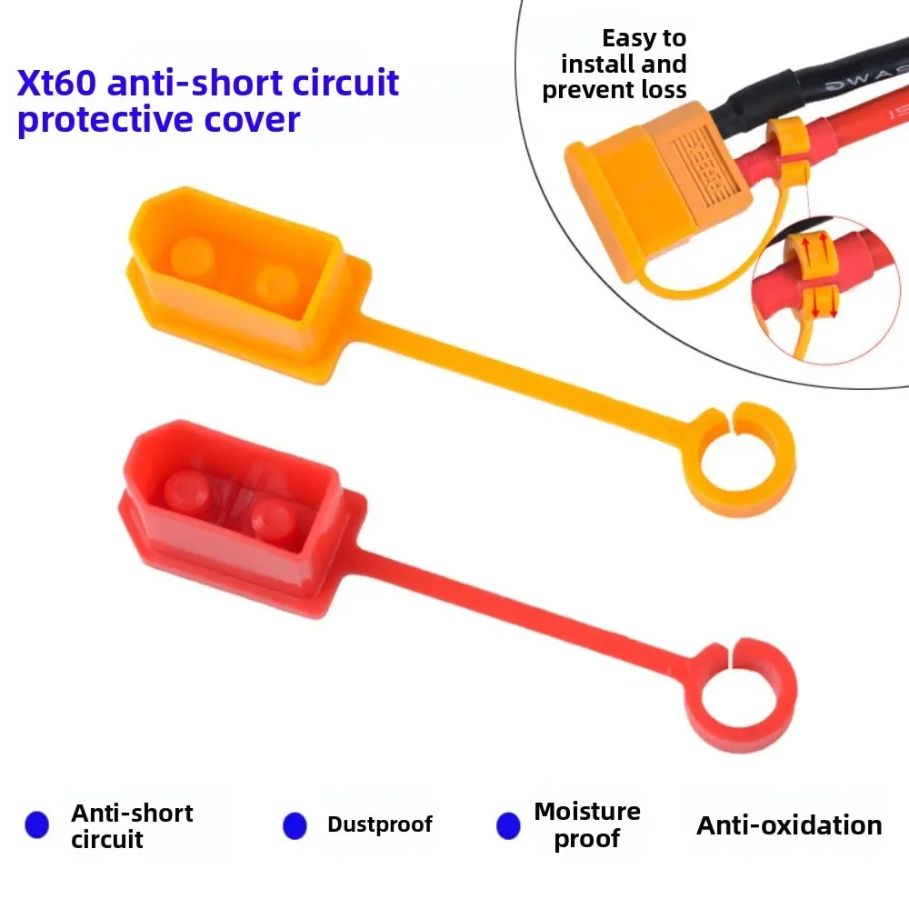5 /10 /20PCS Red Orange XT60 Plug Terminal Insulated Protective Cover Caps Case Suitable for Rc Lipo Battery