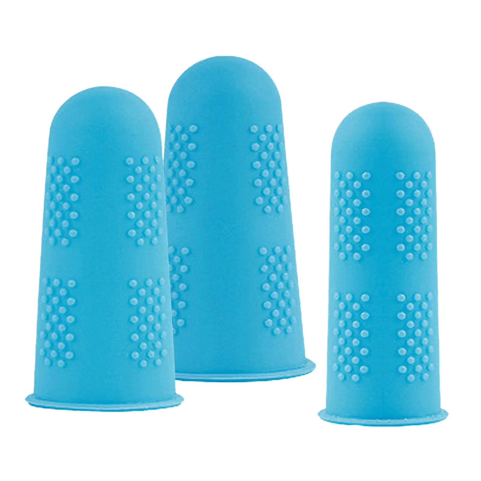 Set of 3 Silicone Finger Covers for Heat Protection in Kitchen Use