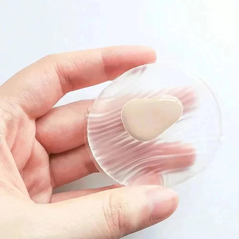 New 1/2Pcs Silicone Makeup Sponge Water-Based Crystal Jelly BB Cushion Puff Transparent Makeup Foundation Sponge Non-Absorbing