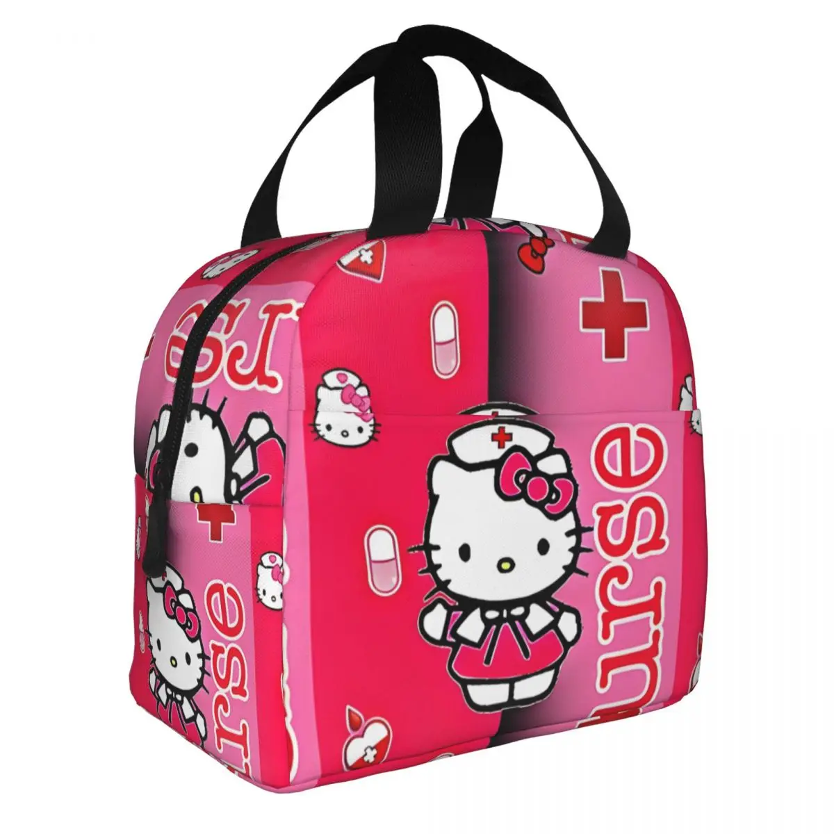 Suitable Food Pouch Hello Kitty Art Aluminum Foil Insulation Sanrio Children\'s School Lunch Boxes High School