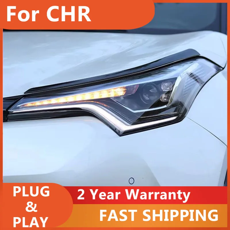 

Car styling Headlights For Toyota CHR 2017-2018 CH-R Head Lamp C-HR DRL Turn Signal Low High Beam Projector Lens