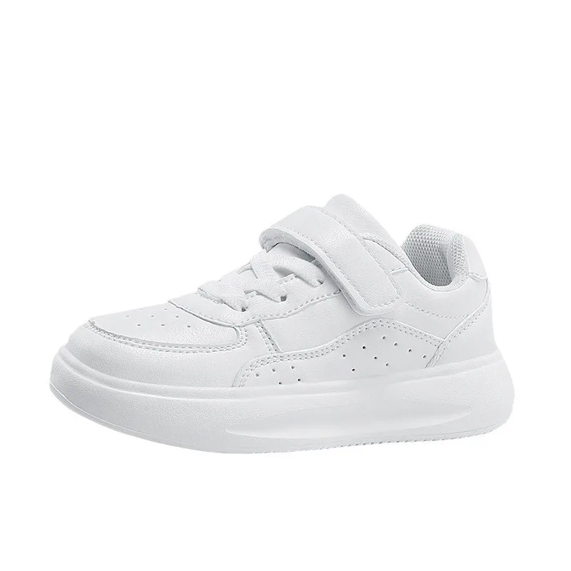 Boys' Board Shoes 2024 Spring New Leisure Children's White Shoes, Mid Size Children's Sports Shoes