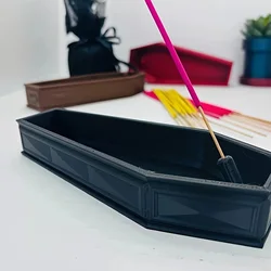 Gothic Coffin Incense Burner Holder, Cute Plastic Decorative Gothic Style for Home and Office - Durable and Stylish Incense Ash