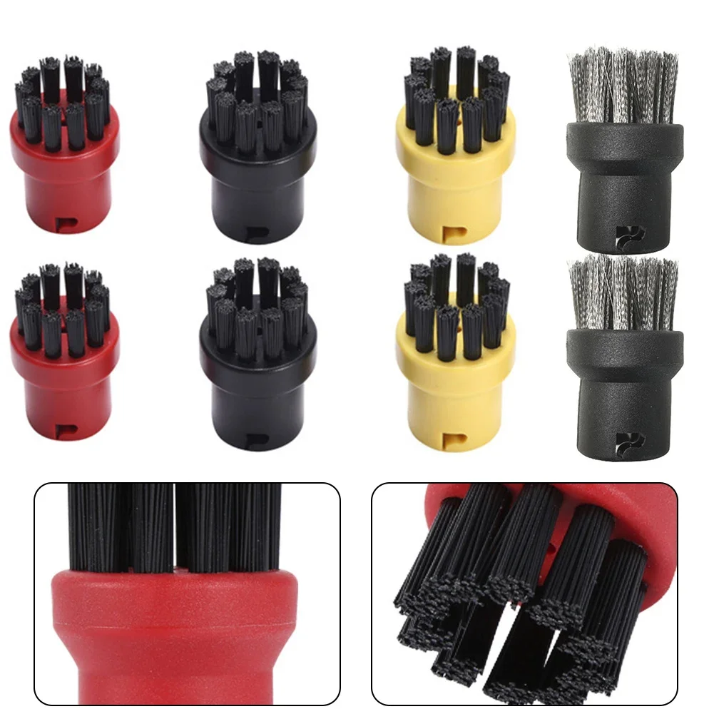 فوهات فرشاة سلك من الفولاذ المقاوم للصدأ من النايلون الفاخر لفرشاة استبدال أجزاء منظفات البخار Karcher SC3 SC4 SC5