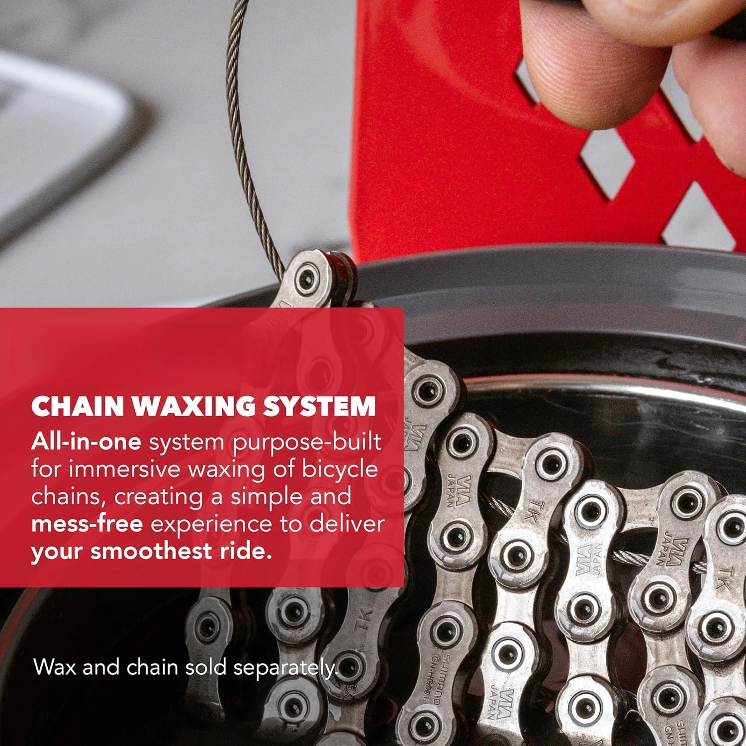 

Bicycle Chain Wax Melting System – Simple, Mess-Free Bike Chain Waxing Pot (600ml) with Precise Temperature Control