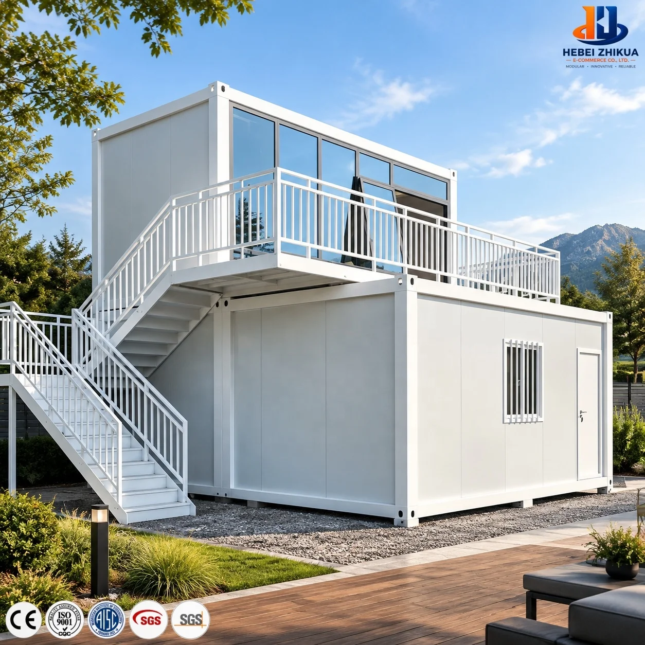 Luxury Two Story Prefab Home Folding Container House Flat Pack Office Prefabricated Expandable Modular Tiny Home Manufacturer