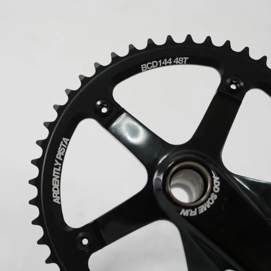 Hollow tech Kurbel garnitur, Fixie Kurbel, Single Speed Fixed Gear Bike, Track Fahrrad Kettenrad, 48t, 165mm, 144bcd Fahrrad teile – Detail 6