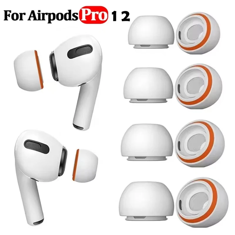 1 Pairs Memory Foam Ear Tips for Apple AirPods Pro 2 1 Silicone Replacement Earphone Pressure Relief Hole Ear Plug Cap Accessory