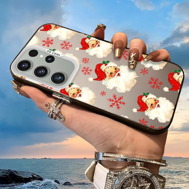 Schneemann-Schal, mattierte Hülle für Samsung Galaxy S25 S24 S23 S22 Ultra S21 Plus S20 FE A73 A72 A71 A56 A55 A54 Acryl-Hardcover