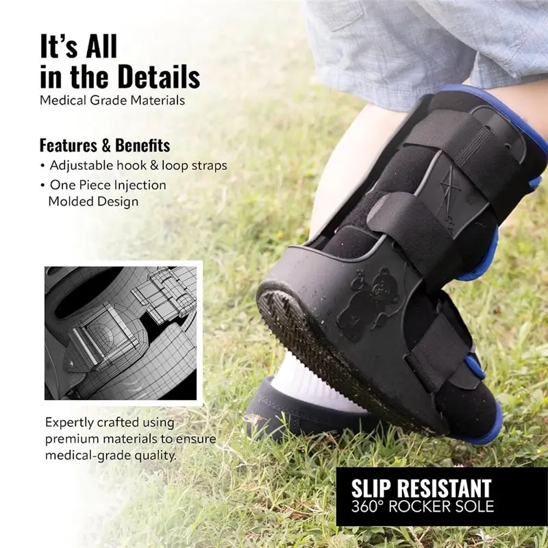 ABIT Left/Right Fit Structured Pediatric Buddy Boot, Kids Fracture Sprain Boot, Supports Fracture And Sprain Support