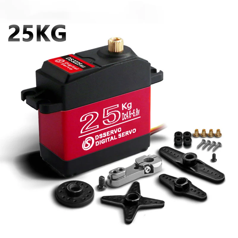 New DS3225 25Kg RC Digital Servo 180 270 Degree Waterproof servo high torque Full Metal Gear for DIY Baja Car RC Robotic Arm