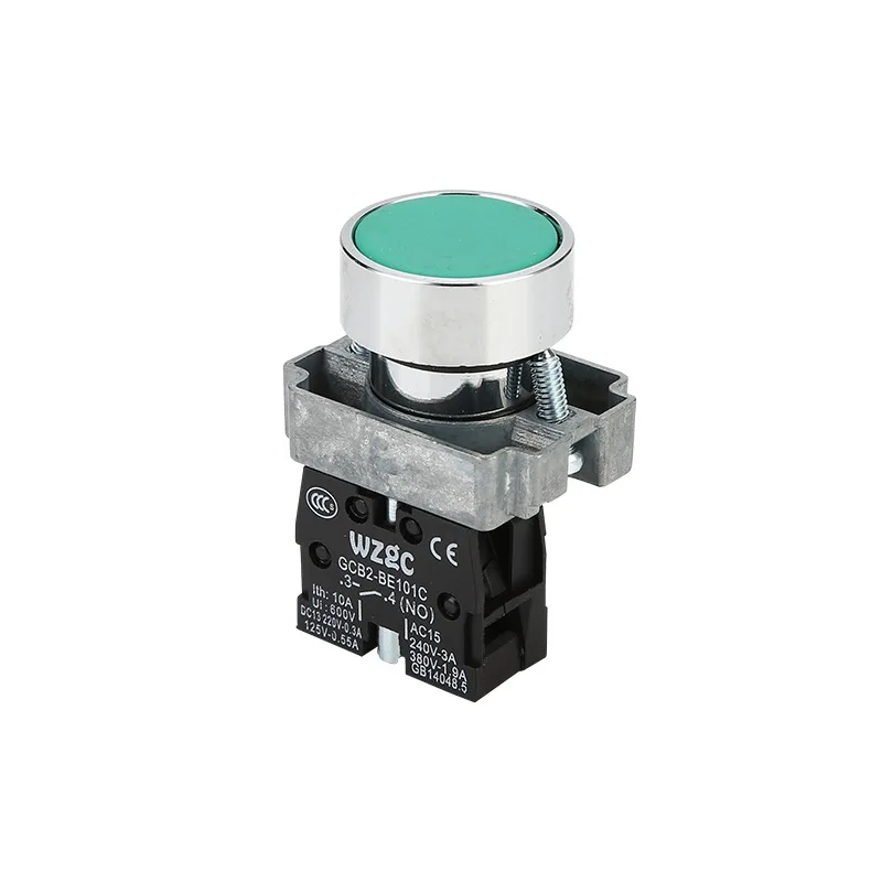 XB4Push Button Switch Momentary Self-Resetting Flat High Head22mmPower button switch with lightXB4-BA41 BA42  10A NC / NO