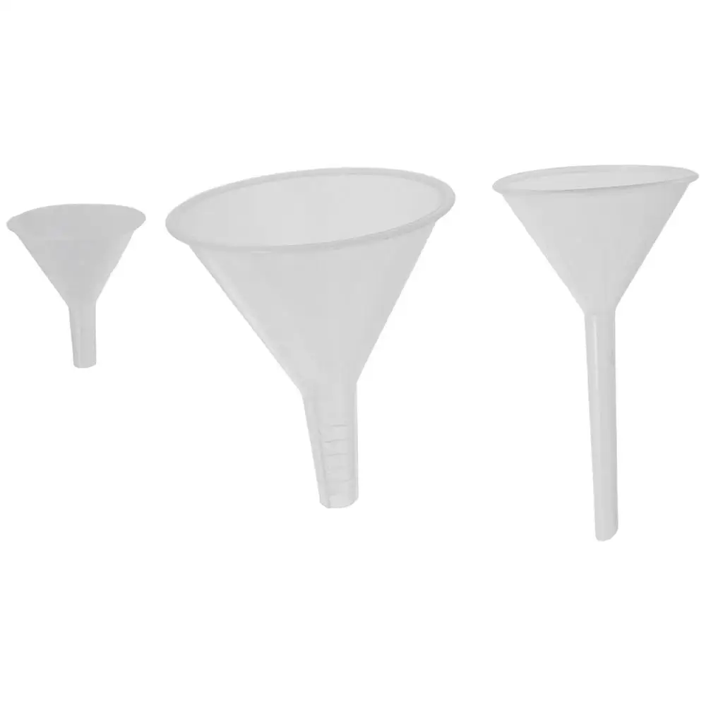 1/3Pcs Reusable Clear Plastic Funnel Set Kitchen Funnel Lab PP Funnels Filling Small Bottles