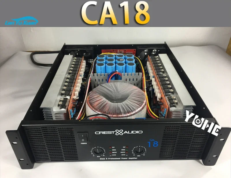 CA18 Professional Power Amplifier Pure Power Amplifier 2channels (3U) KTV/Stage/Home Entertainment KTV 8ohm 1300W*2/4ohm 2600W*2