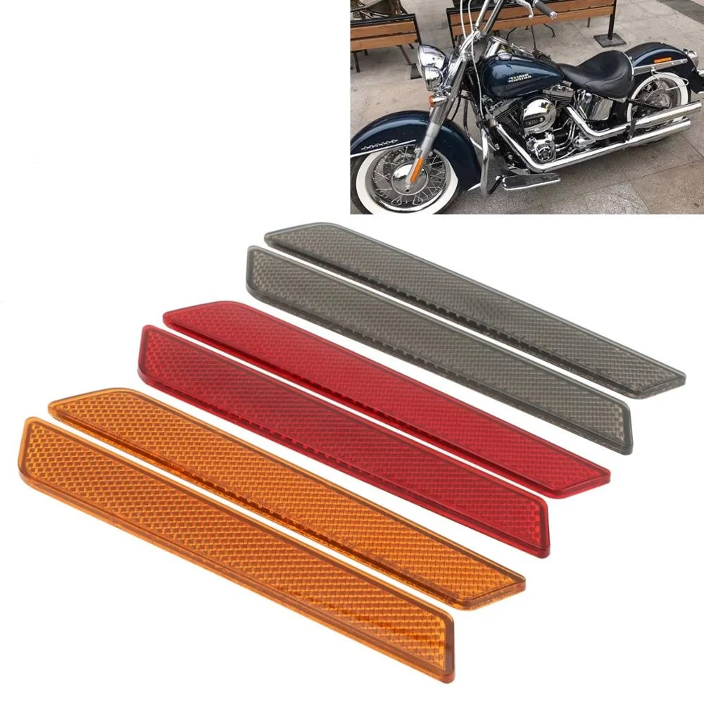 

140mm Motorcycle Saddlebag Guard Reflector Latch Trim Cover Reflective Sticker For Harley Touring Electra Tri Glide CVO 14-18