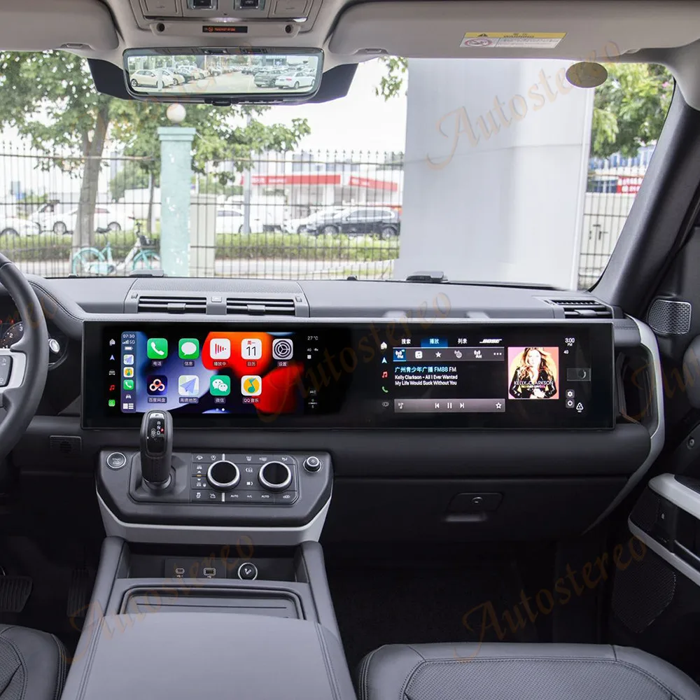 15Inch Dual Screen Car Radio For Land Rover Defender 2018-2024 Car Multimedia Video Player GPS Navigation Carplay Head Unit DSP